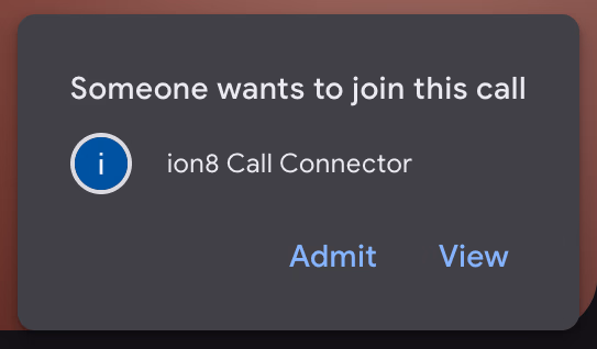 ion8 Meeting Bot joining video meeting